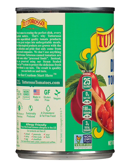 Diced Tomatoes 14.5 ounce Tuttorosso Tomatoes