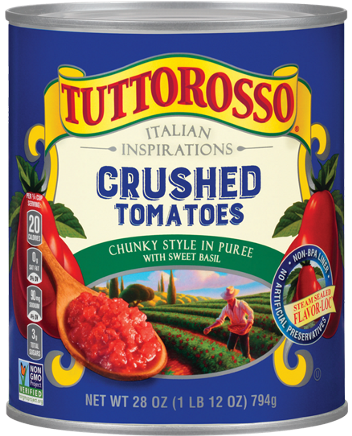 Tuttorosso Crushed Tomatoes Chunky Style in Puree with Sweet Basil
