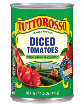 Tuttorosso Diced Tomatoes Basil, Garlic and Oregano