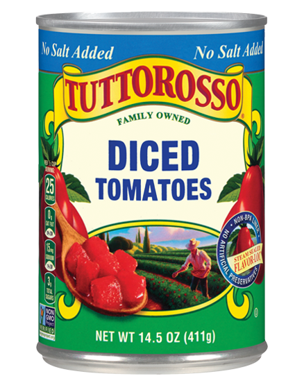 Tuttorosso Diced Tomatoes No Salt Added