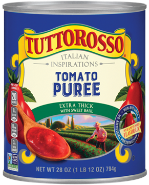 Tuttorosso Tomato Puree Extra Thick with Sweet Basil