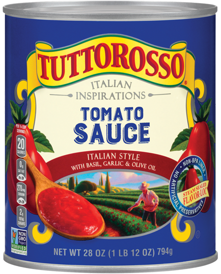 Tuttorosso Tomato Sauce Italian Style with Basil, Garlic and Olive Oil