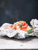 Tuttorosso Tomatoes Baked Fish in Foil Packets