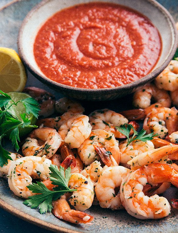 Roasted Shrimp With Zesty Cocktail Sauce Recipes Tuttorosso