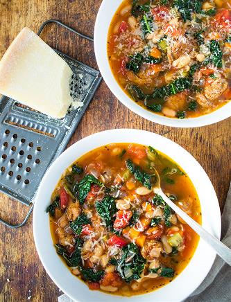 Tuscan Sausage Kale Stew