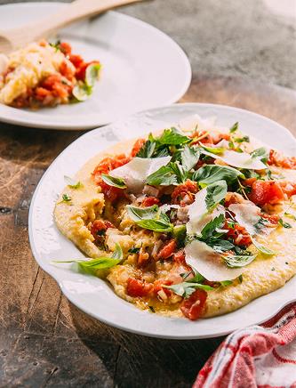 Mascarpone Polenta with Tomatoes | Tuttorosso Tomatoes